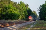 The northbound Silver Meteor bears down on Hiliard 
